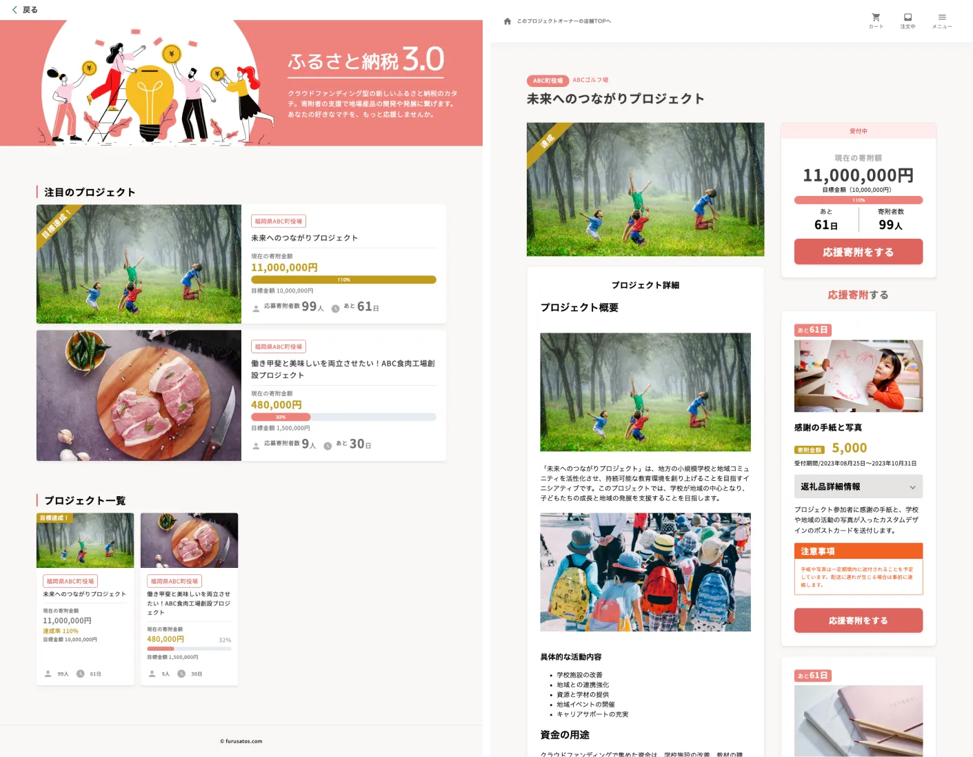 クラウドファンディング画面例