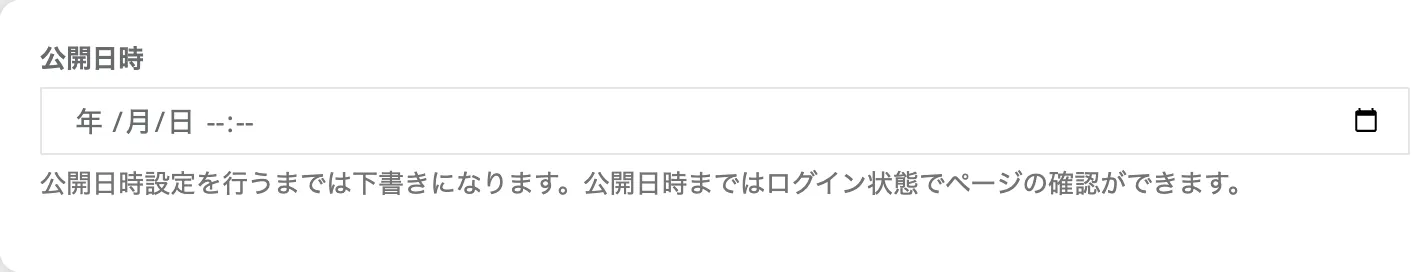 公開日時設定